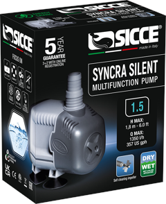 Sicce - Syncra Silent 1.5 Wet & Dry - 1350L/H - 100% Made in Italy