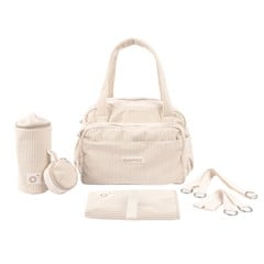 Doomoo - Doomoo Diaper Bag with 8 Accessories - Sand Corduroy - 24 liters