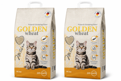 GOLDEN  2 x wheat - Nature -  Catlitter 18l