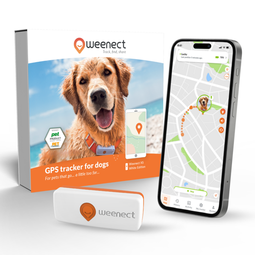 Weenect - Dog XS White edition – NEW GPS for dogs