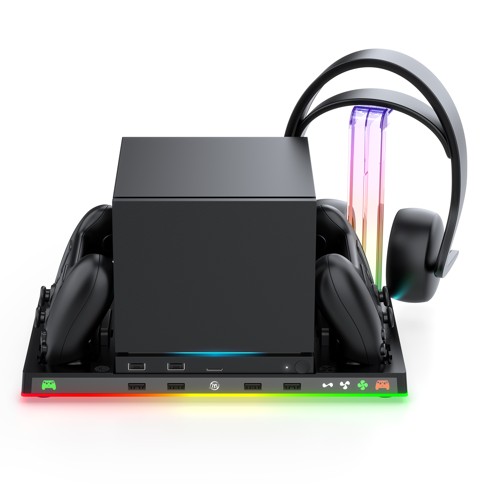 iMP Tech - DLX+LED Multi-function Charge, Cool and Store Stand for Steam Machine - Black and Grey