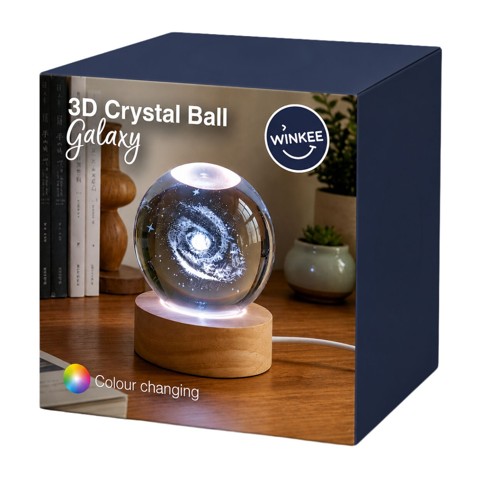 Winkee - 3D Crystal Ball Galaxy - Multi/Mønster