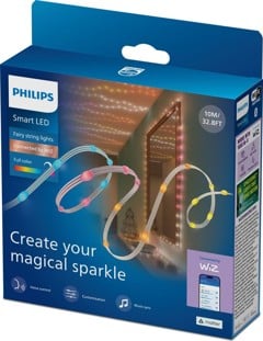 Philips Smart Led  RGBIC ljusslinga 10 m – Smart Wi-Fi, USB-C, IP65