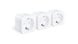 Philips Smart Led - Smart Plug Matter - Typ F - 3er-Pack - Weiß