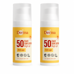 Derma - 2 x Face Sun Lotion SPF50 - 50 ml