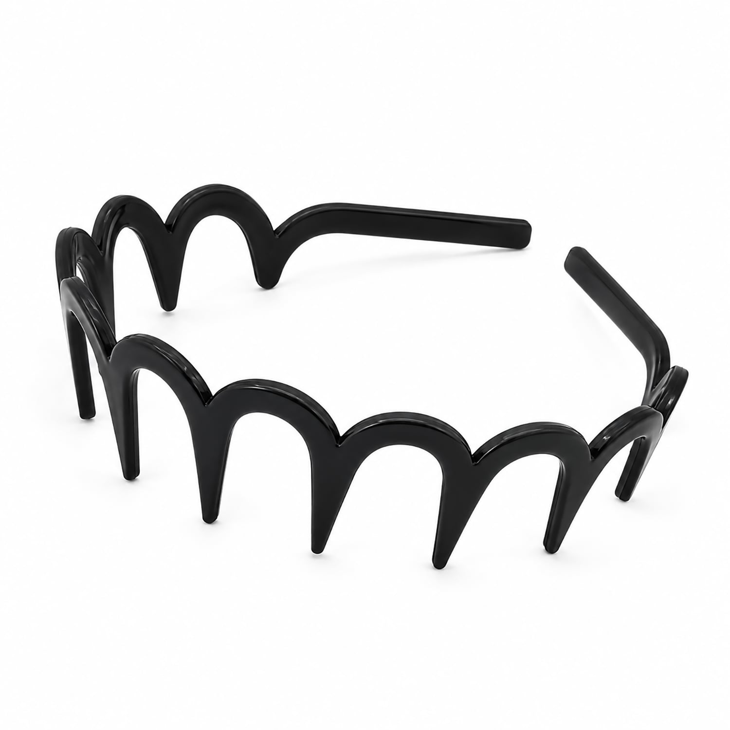 Gillian Jones - Zig Zag Headband - Black - 14 × 14 × 3.5 cm