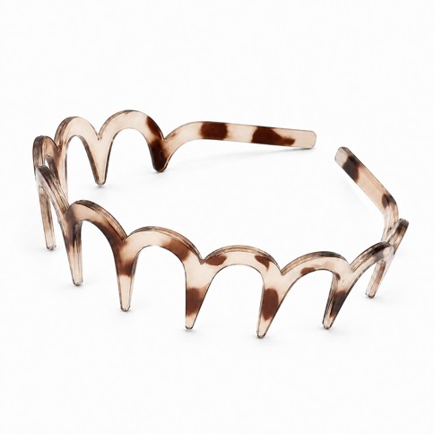 Gillian Jones - Zig Zag Headband - Brown - 14 × 14 × 3.5 cm
