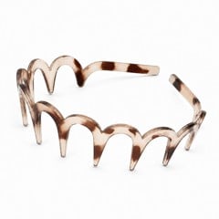 Gillian Jones - Zig Zag Headband - Brown - 14 × 14 × 3.5 cm