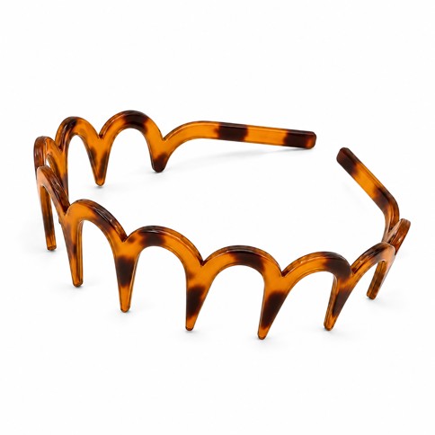 Gillian Jones - Zig Zag Headband - Brown/Black - 14 × 14 × 3.5 cm