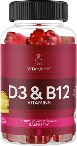 VitaYummy - D3 & B12 Vitamins - Raspberry - 60 pcs.