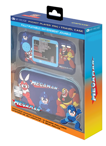 MY ARCADE - Pocket Player Pro Mega Man Gaming System med Veske (6 i 1) - 2.75-inch screen