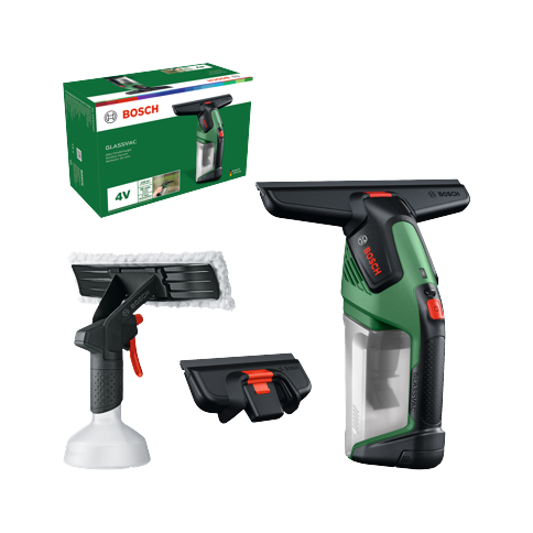 Bosch DIY - GlassVAC 4V 2Ah Vindusvasker med Stripefri Rengjøring
