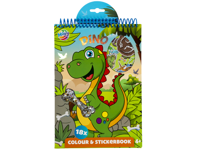 Moxy - Colouring & Stickerbook - Dino
