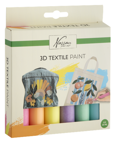 Nassau - 3D Textile Paint Set - Glitter