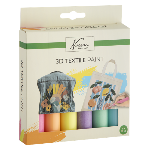 Nassau - 3D Textile Paint Set - Glitter