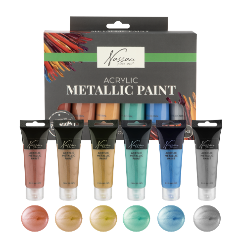 Nassau - Acrylic Metallic Paint, 6 pcs (AR0769/GE)