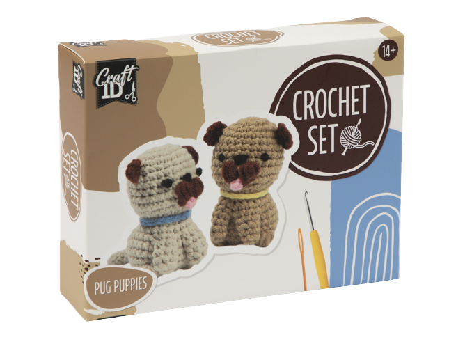 Craft ID - Crochey Kit Pug Dogs (CR175317)