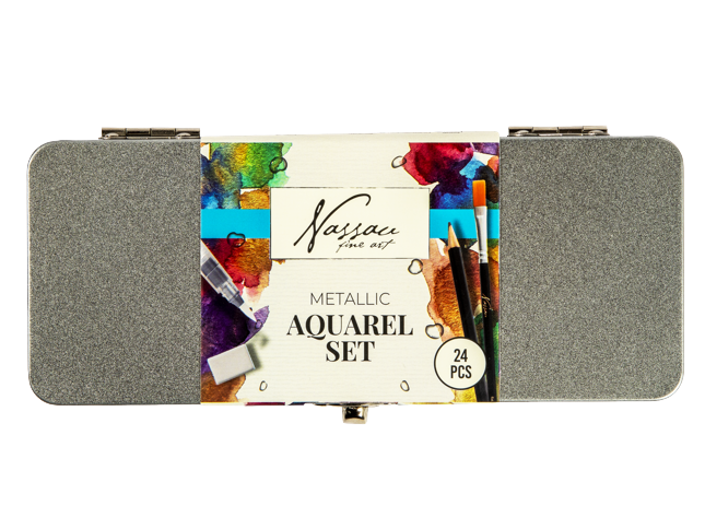 Nassau - Metallic watercolor set, 24 pcs (AR052806)