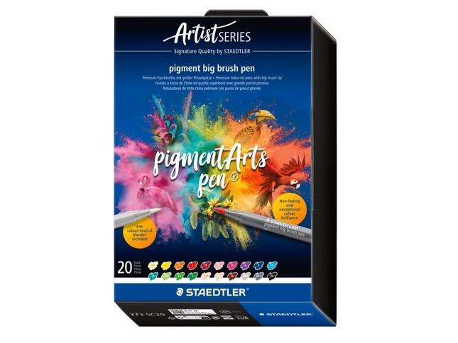 Staedtler – Pigment big brush Stifte – 20 Stück sortiert