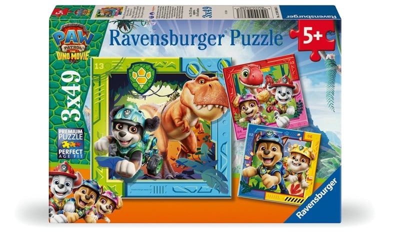 Ravensburger - Paw Patrol 3 Dino Movie 3x49p (12004368)