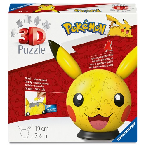 Ravensburger - 3D Puzzle Pikachu with Ears 72p (12008076)