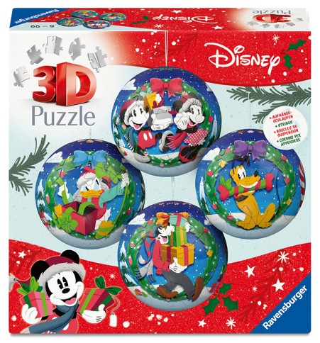 Ravensburger - 3D Puzzle 4 pcs. Disney Christmas baubles in one box (12008088)