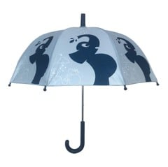 Follow the Duck - Umbrella with Elephant Print - Dusty Blue - 64 cm