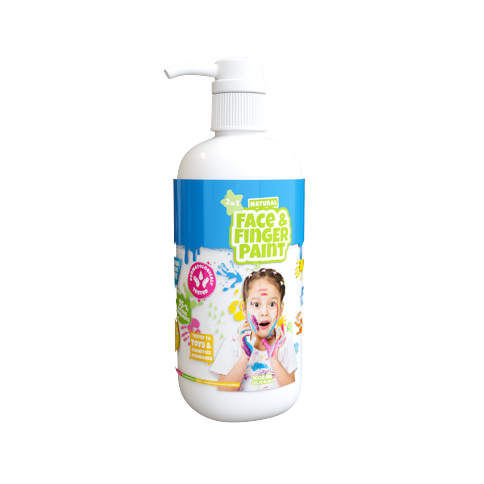 Natural Face & Finger Paint - 1000ml Bottle Dispenser - White  (109011)