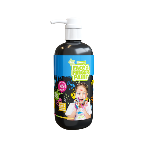 Natural Face & Finger Paint - 1000ml Bottle Dispenser - Black (109012)
