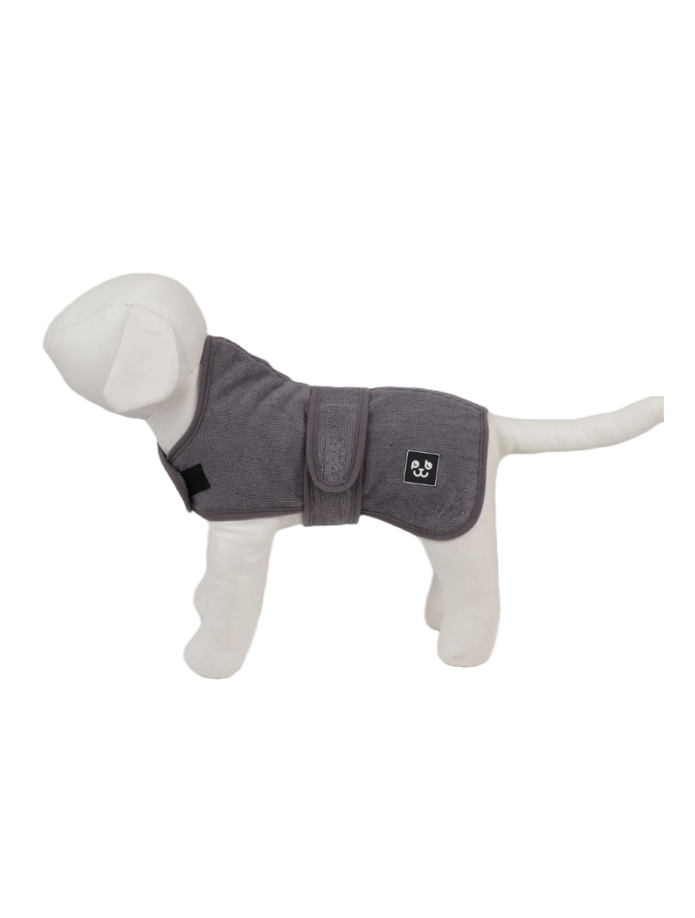 Peppy Buddy - Bathrobe Dog Jacket XXL, Grey 55 cm