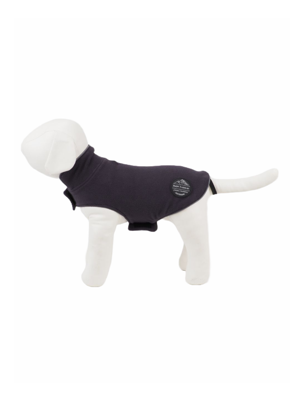 Peppy Buddy - Fleece Dog  Jacket XXL, Charcoal Grey 55 cm