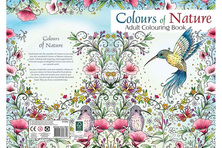 Hobby2You - Malebog A4 Colour of Nature 32 sider (789875)