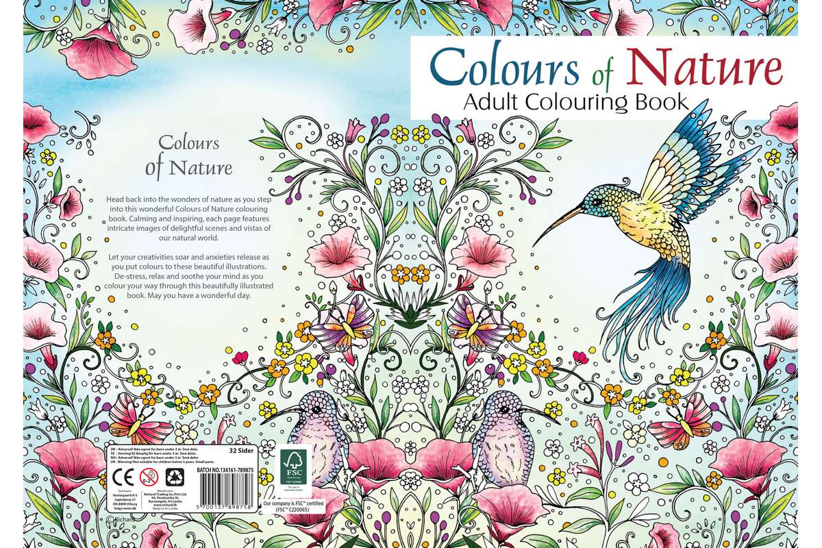 Hobby2You - Malebog A4 Colour of Nature 32 sider