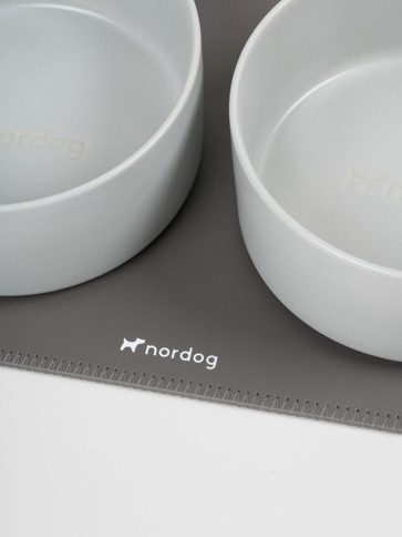 Nordog - Round Dog Bowl Mat - Dark Grey 40 x 22 cm