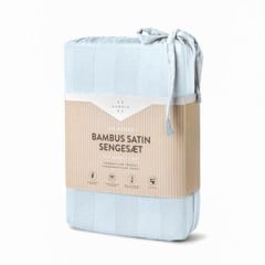 Luna Sleep - Noel Bamboo Satin Bedding - Nordic Blue - 140x200 cm duvet cover, 60x63 cm pillowcase