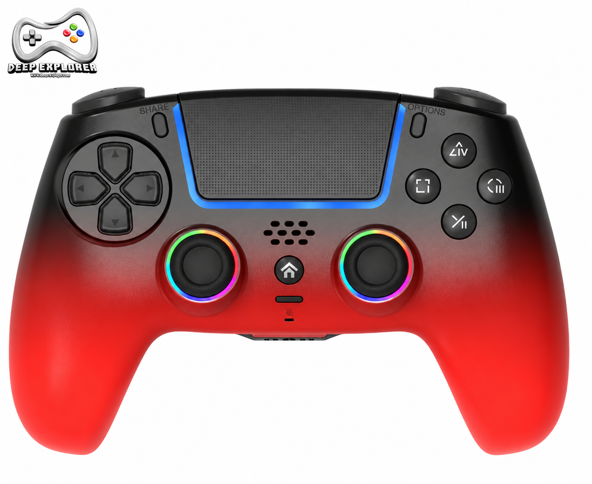 Deep Explorer - Pro RGB Wireless PS5 Controller (Eclipse Red)