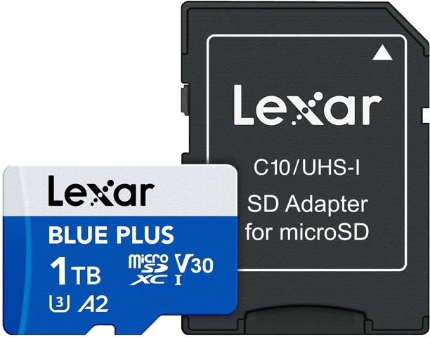 Lexar - MicroSDHC Blue Plus UHS-I with SD adapter 1TB