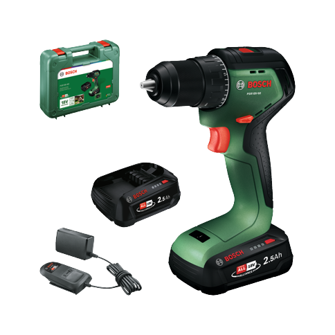 Bosch DIY - PSR 18V-60 Bore-/Skruemaskine 2,5Ah med 20 Momentniveauer