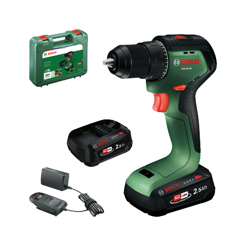 Bosch DIY - PSR 18V-60 Wiertarko-Wkrętarka 2,5Ah z 20 Poziomami Momentu Obrotowego