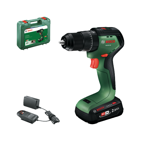 Bosch DIY -  PSB18V-60 18 V akumulatorowa wiertarko-wkrętarka udarowa z akumulatorem 2,5 Ah
