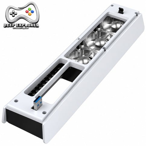 Deep Explorer - PS5 2In1 USB Cooling Fan (For Digital, Disc, Pro & Slim)