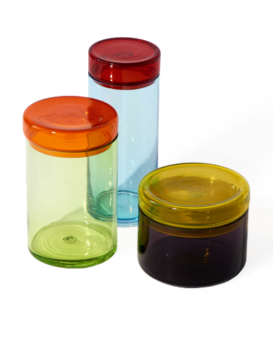 POLSPOTTEN - Caps and Jars - Flerfärgad - Set om 3