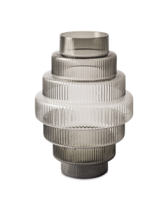 POLSPOTTEN - Steps Vase - L - Dunkelgrau