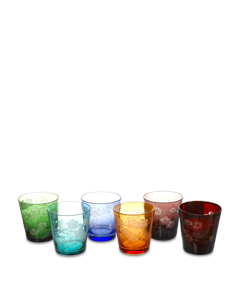 POLSPOTTEN - Blossom Glas - Flerfärgad - Set om 6