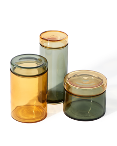 POLSPOTTEN - Caps and Jars - Cognac - Set of 3