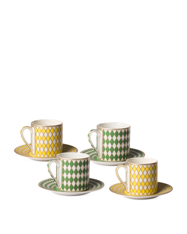 POLSPOTTEN - Chess Espressokoppar - 100 ml - Set om 4