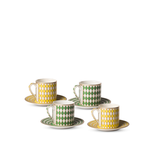 POLSPOTTEN - Chess Espressokoppar - 100 ml - Set om 4