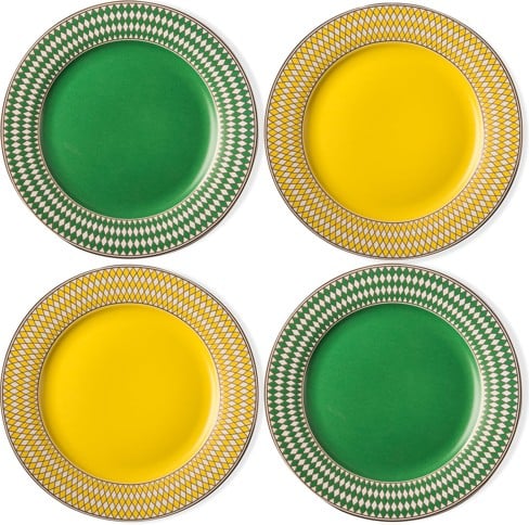 POLSPOTTEN - Chess Desserttallerkener - Ø19 cm - Sett med 4