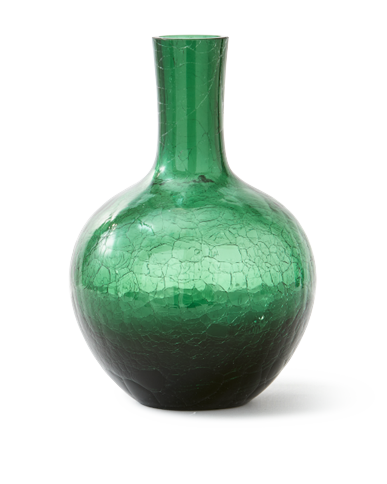 POLSPOTTEN - Crackled Glass Ball Body Wazon - S - Ciemnozielony