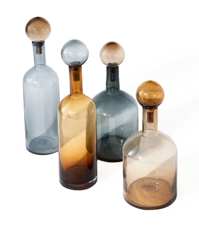 POLSPOTTEN - Bubbles and Bottles - L - Cognac - Sett med 4